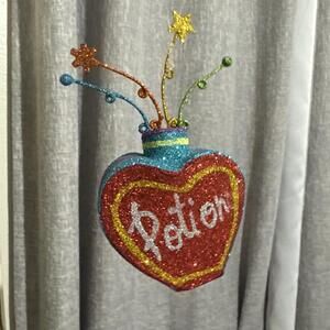 Pier 1 One VINTAGE Ornament “POTION” Glitter Halloween Stars RARE HTF Excellent